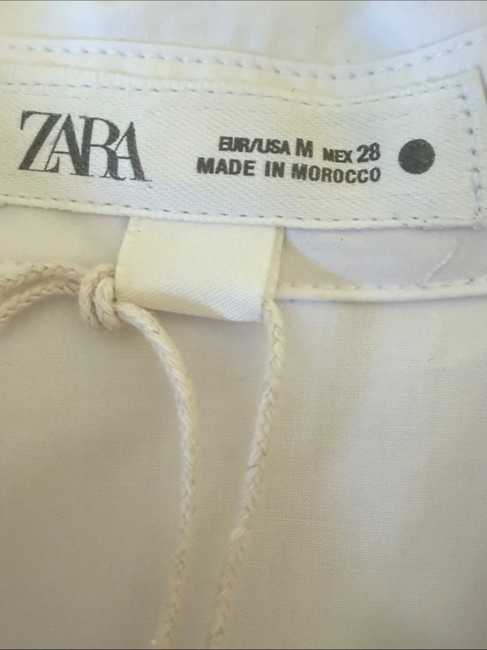 NWT Zara White Sleeveless Peplum Button-Front Top size M - Picture 4 of 5